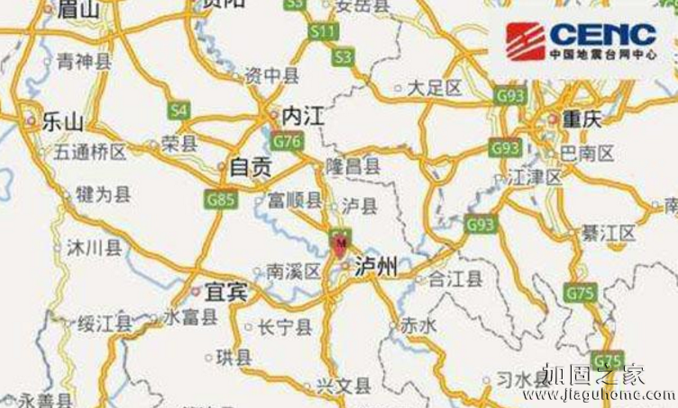 中国地震台公布地震监测图